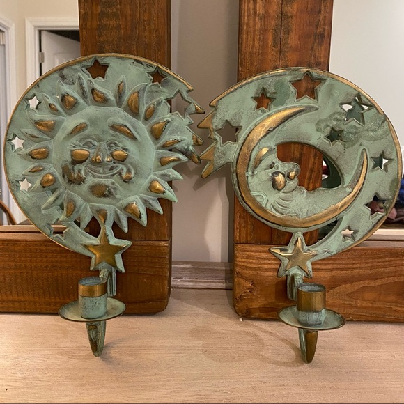 PartyLite Accents Vintage Moon And Sun Partylite Wall Candle